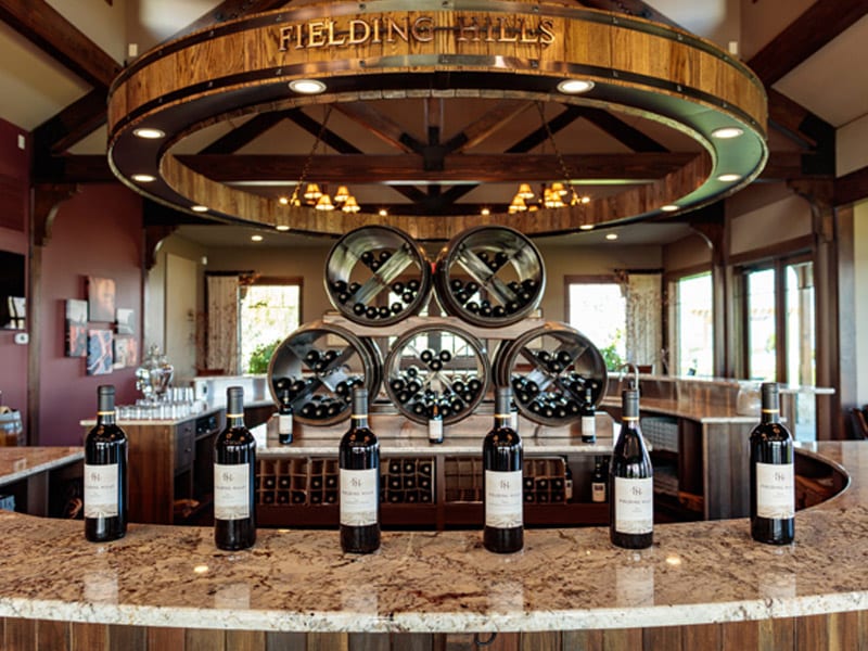 Fielding Hills Winery tasting room bar