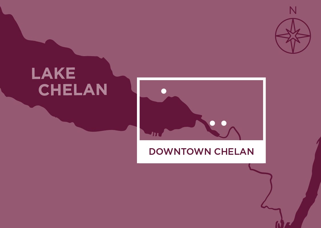 Lake Chelan Winery Map Downtown Chelan