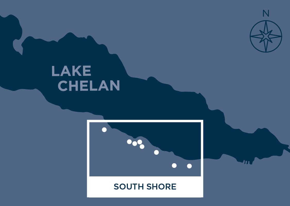 Lake Chelan Winery Map South Shore