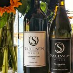 Succession wine bottles