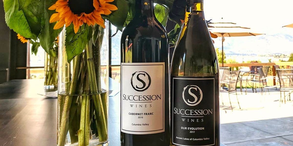 Succession wine bottles