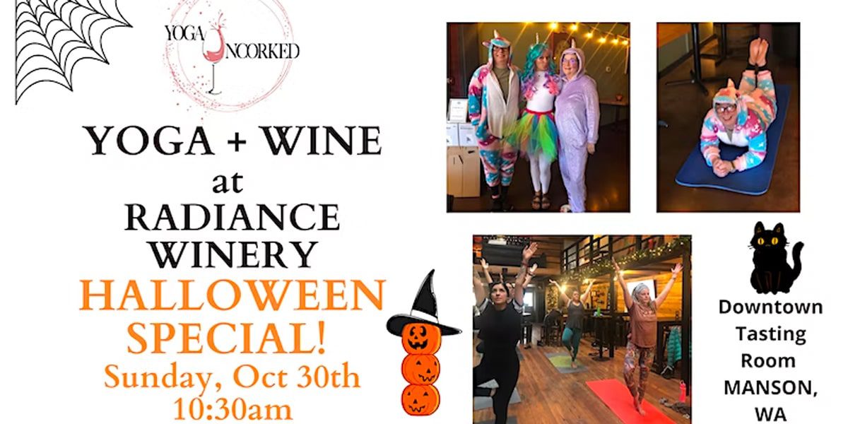 Halloween yoga and wine at Radiance