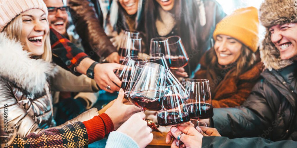 People enjoying wine during Winterfest 2023 in Lake Chelan