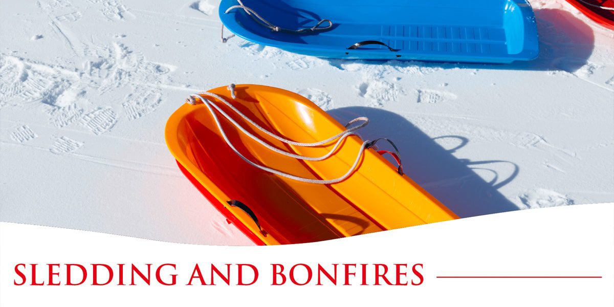 Winterfest Sledding and Bonfires at Rio Vista Wines on the River