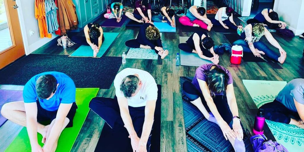 Yoga Uncorked during Winterfest 2023 in Lake Chelan
