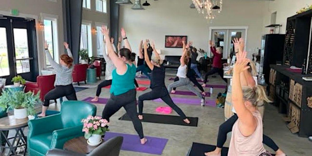 Yoga + Wine at Silver Bell Winery