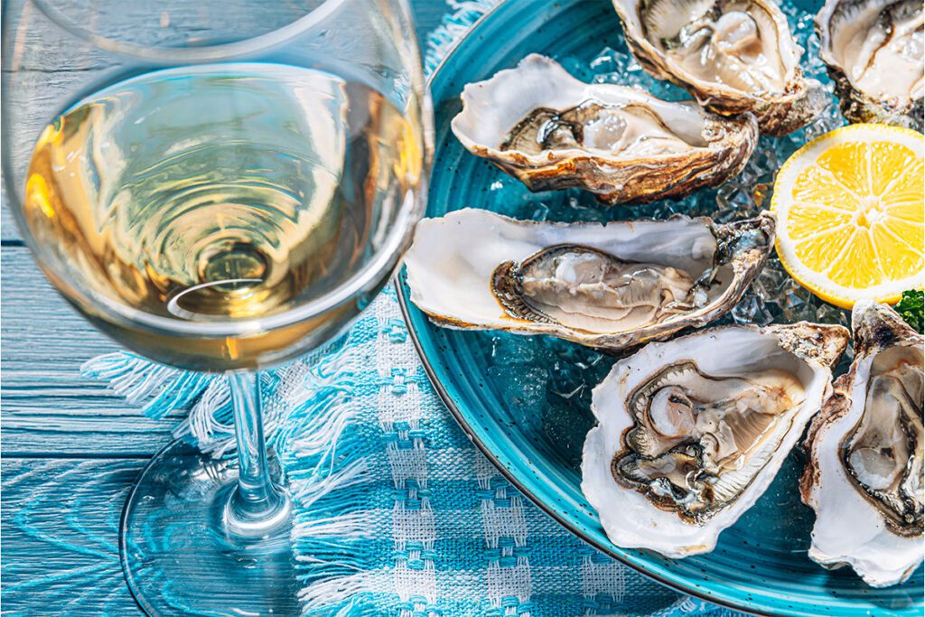 Wine and oysters