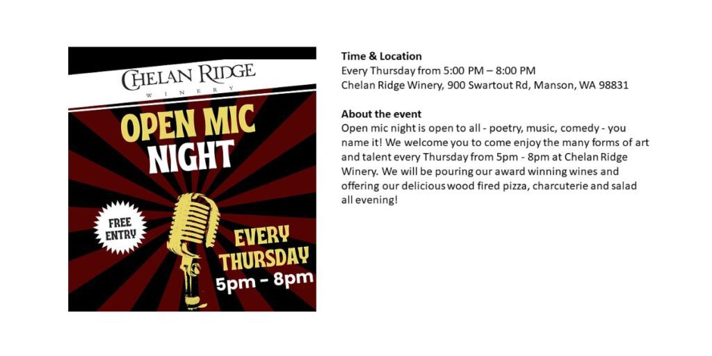 Open Mic @ Chelan Ridge