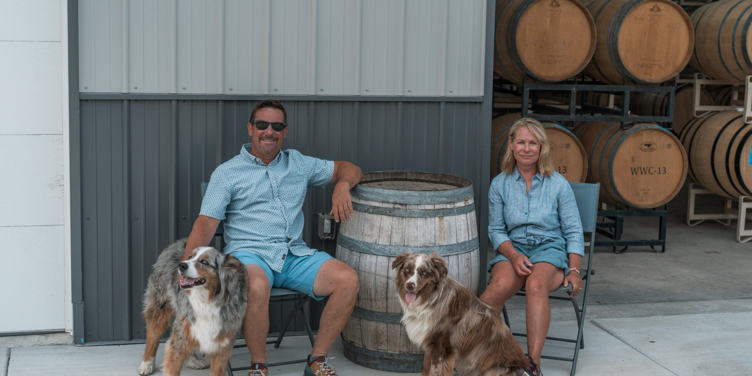 Grant & Cheryl & Pups at Production Facility