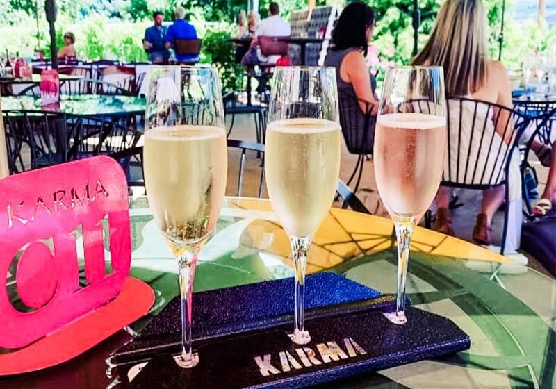 Karma Vineyards flight of sparkling